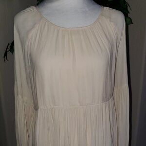 Sheer Ivory Peplum Blouse